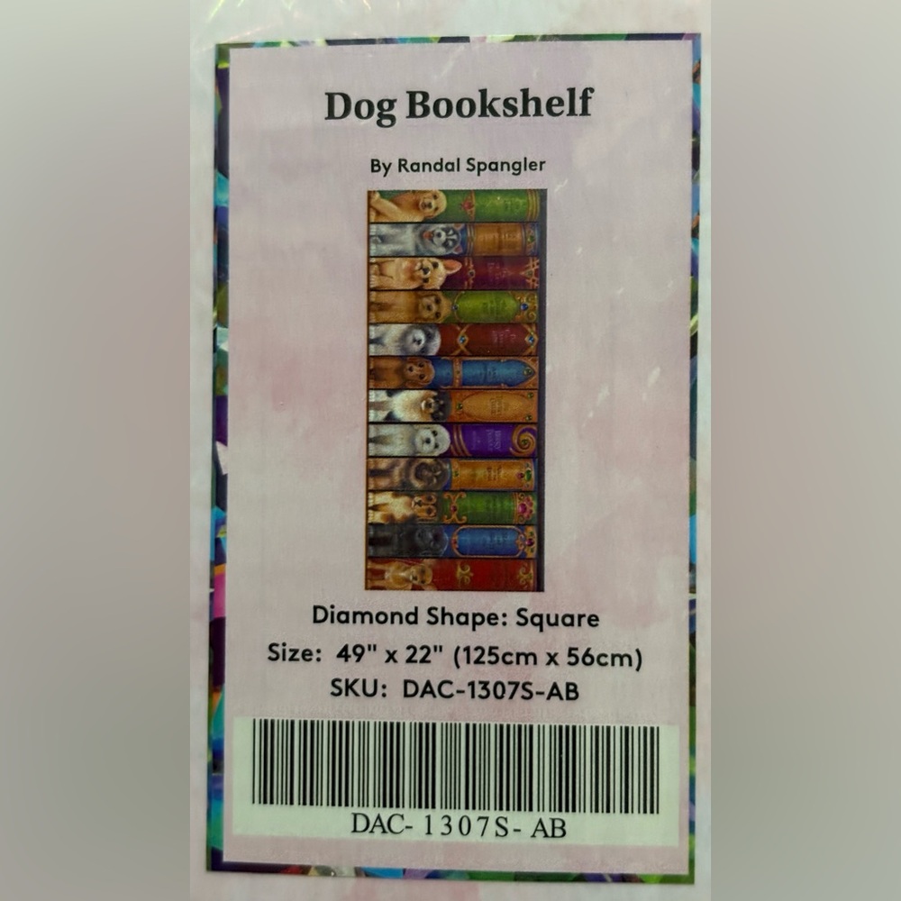 Diamond Art Club Randal Spangler Dog Bookshelf Diamond Painting